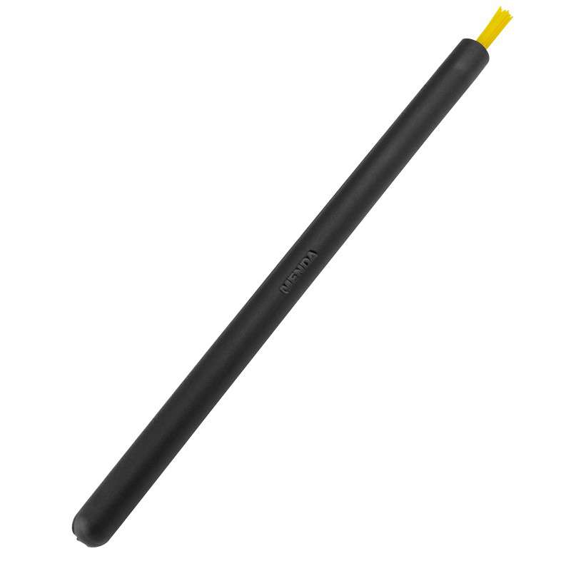 ESD Brush, Dissipative, Round Conductive Plastic Handle, Nylon, Hard Bristles, 1/8in