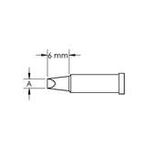 GT Solder Tip, T4, Chisel, Power, (W x L) 1 x 6mm redirect to product page