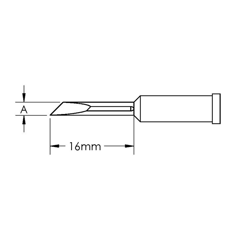 GT Solder Tip, T4, Knife, (W X L) 4 x 16mm, 45°