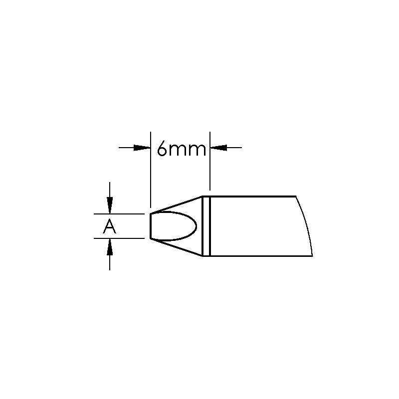 GT Cartridge, Chisel, Power, (W x L) 5 x 6mm