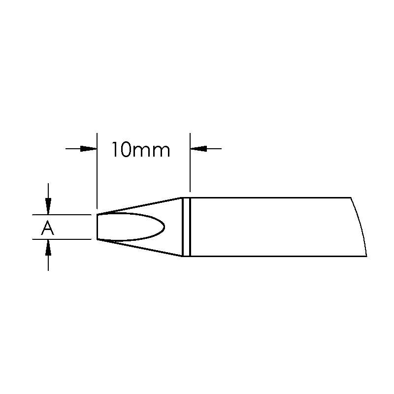 GT Cartridge, Chisel, (W x L) 1.8 x 10mm