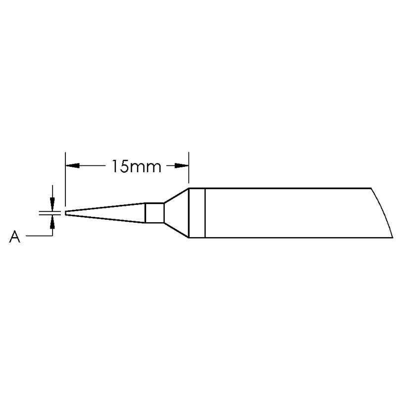GT Cartridge, Conical, Sharp, (Ø X L) 0.5 x 15mm
