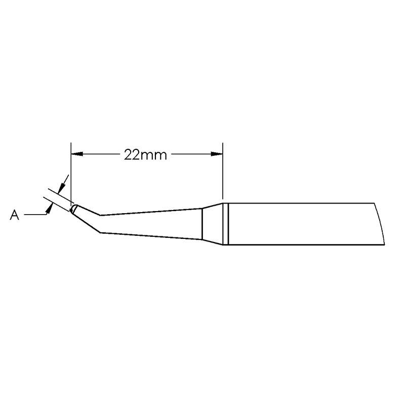 GT Cartridge, Conical, Bent, Reach, (Ø X L) 1.3 x 22mm