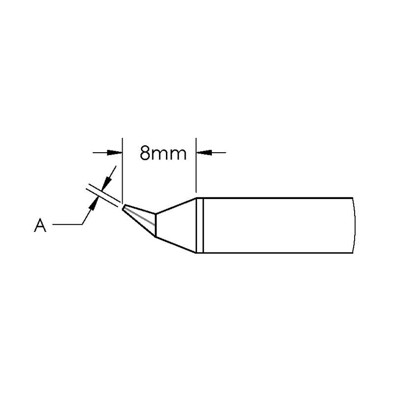 GT Cartridge, Conical, Bent, (Ø X L) 0.4 x 8mm