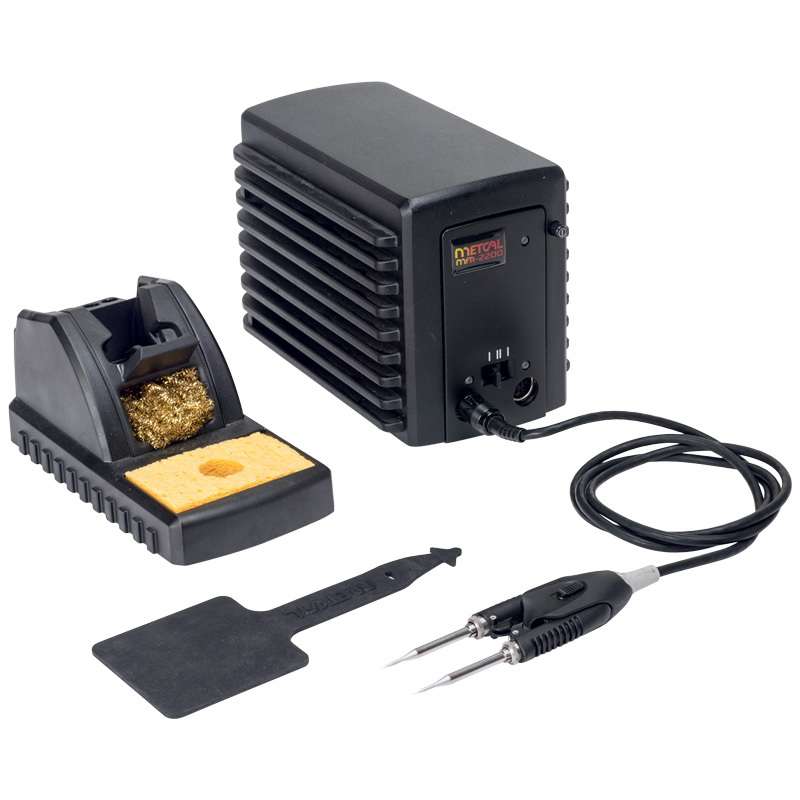 MFR-2200 Series Dual Output Rework System wth a Precision Tweezers Handpiece and Workstand