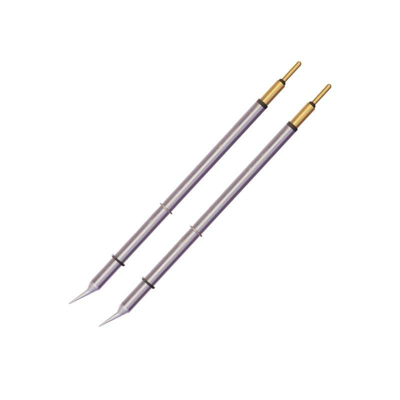 MicroFine 800 Series Solder Tip Cartridges, Conical Bent, 0.4 mm x 6.2 mm, MFT Pair for MicroFine H10-MFT Tweezers