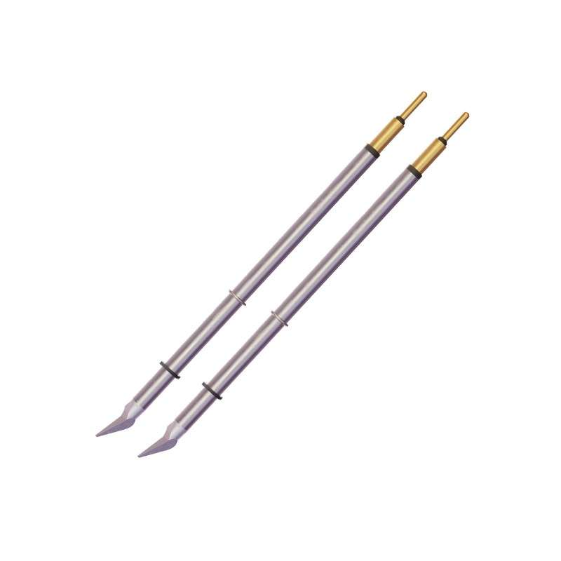 MicroFine  800 Series Solder Tip Cartridges, Conical Bent, 0.2 mm x 6.8 mm, MFT Pair for MicroFine H10-MFT Tweezers