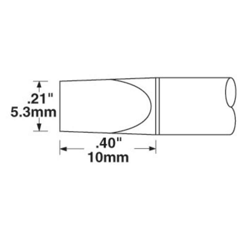 SSC 600 Series Extra Large Chisel Tip Solder Cartridge for SP200 Iron, 5.30mm