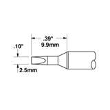 Soldering Tip, Chisel (STTC), Long Life, (W x L) 2.5mm x 9.9mm, 700 Series redirect to product page