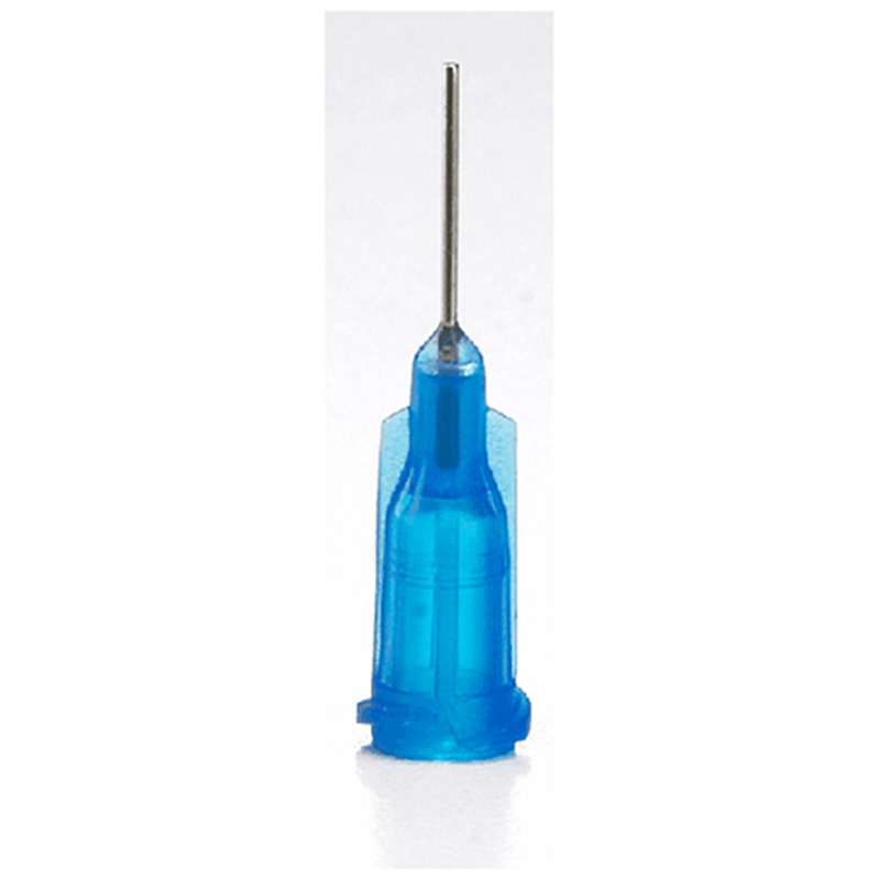Dispensing Tips, Stainless Steel Cannula, Blue, 22 Gauge, 1/4" 50 per Package