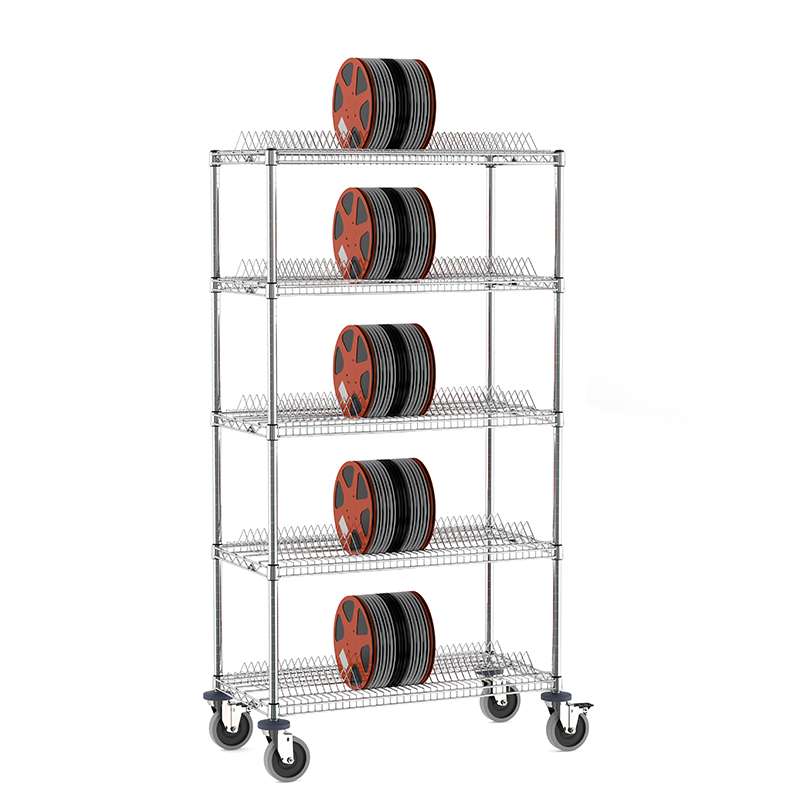 ESD 7" Five Tier Reel Cart, Mobile, 18" x 36" x 63"