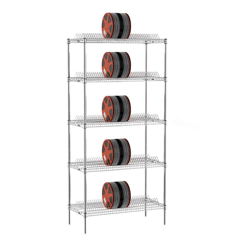 ESD 7" Five Tier Reel Cart, Stationary, 18" x 36" x 74"