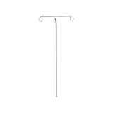 2-Hook IV Pole with Cart Mount, 7.63" W x 0.63" L x 45" H redirect to product page
