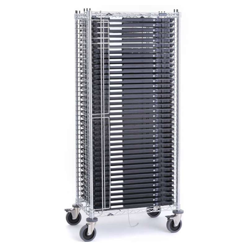 ESD Wire Rack Kit, with 40 Electronics ESD Trays, 20.75" x 31.125" x 69.5