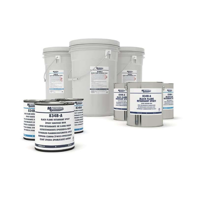 Mg Chemicals Epoxy, Thermally Conductive Flame Retardant, Black, 2:1 Volume Mix Ratio,10.8L Kit