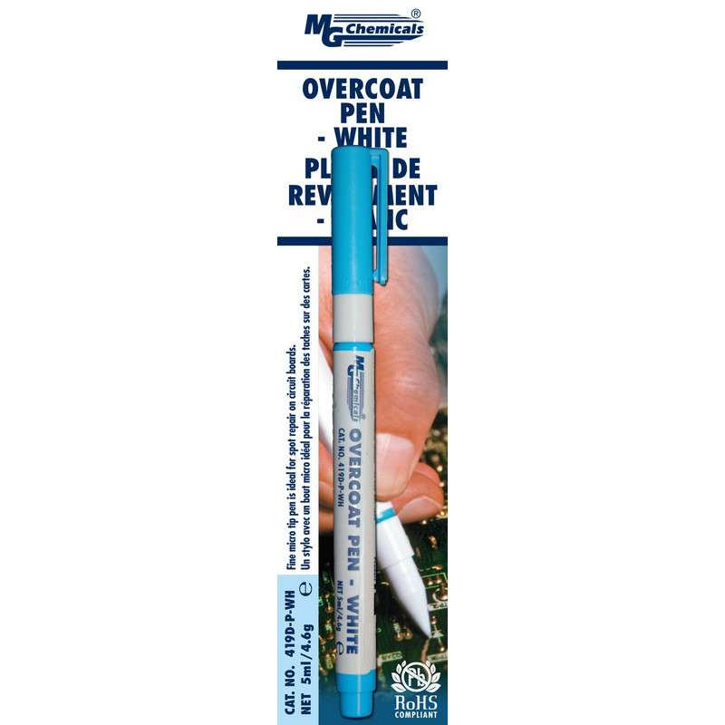 White Conformal Coating Overcoat Pen, 5mL