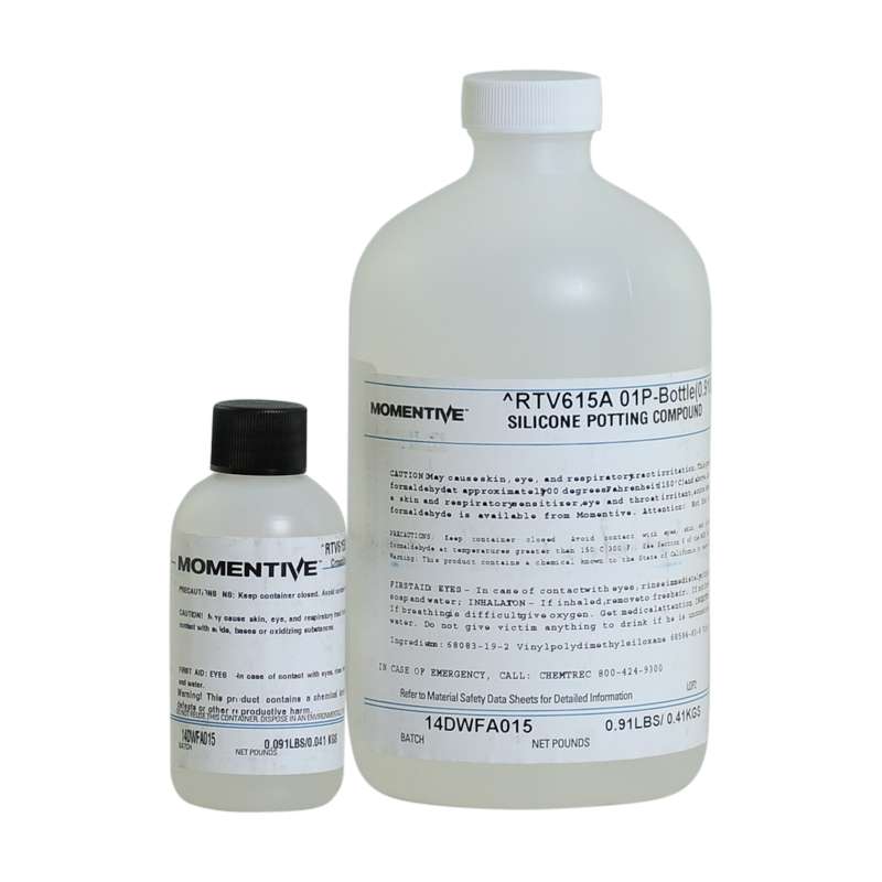 RTV615 High Strength Rubber Compound Adhesive Silicone Kit, Clear Pourable, 1lb