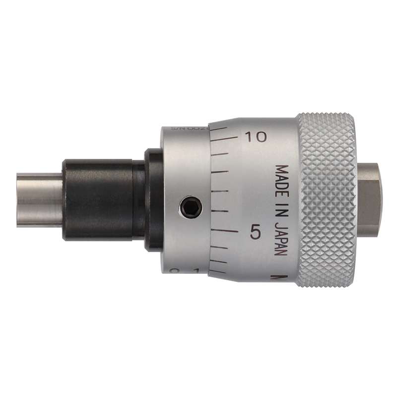 Micrometer Head, 0-0.25", 0.001", Flat, Plain, 0.375" Dia, 148 Series