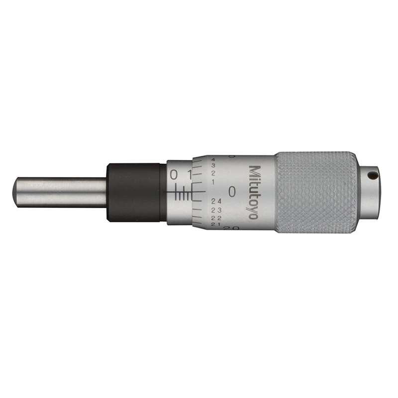 Micrometer Head, 0-0.5", 0.001mm, Spherical Plain, 0.375" Dia, 148 Series