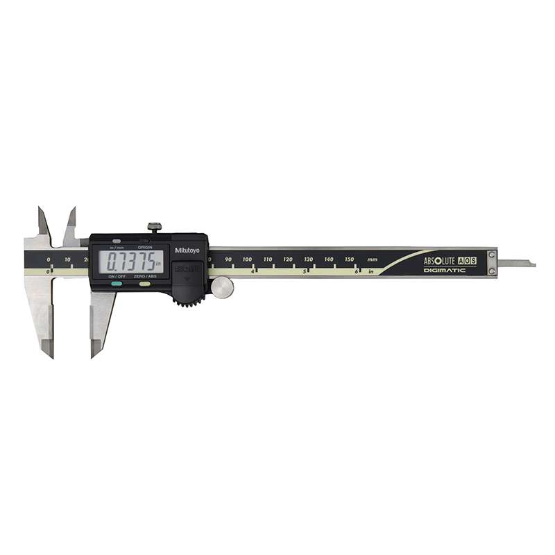 Digimatic Caliper, Absolute, 0-6", 0.0005", with Output, LCD Display, 500 Series