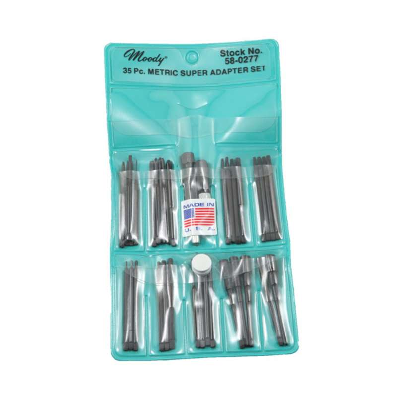 Master Adapter Tool Set, 33 Metric Blades, Two 1/4" Hex Chuck-style Adapters