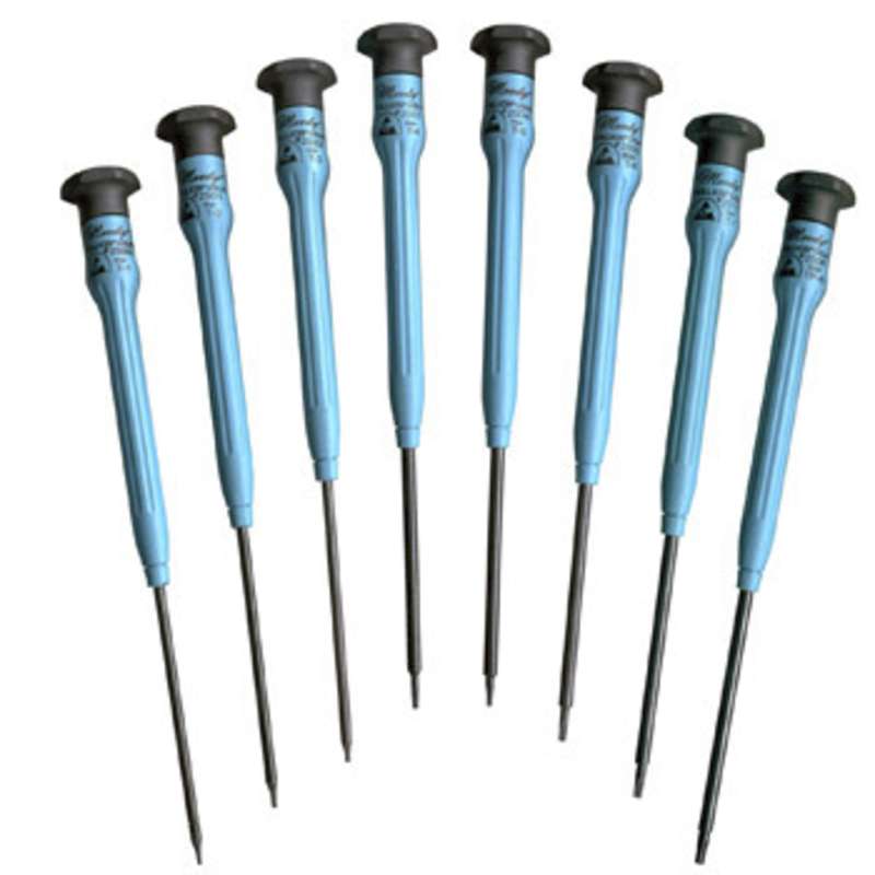 ESD-Safe Precision Torx® Driver Set with a Vinyl Pouch, 8 Pieces