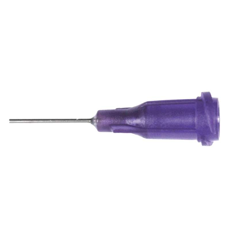 Nordson® EFD® 70182 Passivated Stainless Steel Precision Dispensing Tip, 21 ga x 0.5 in, Purple