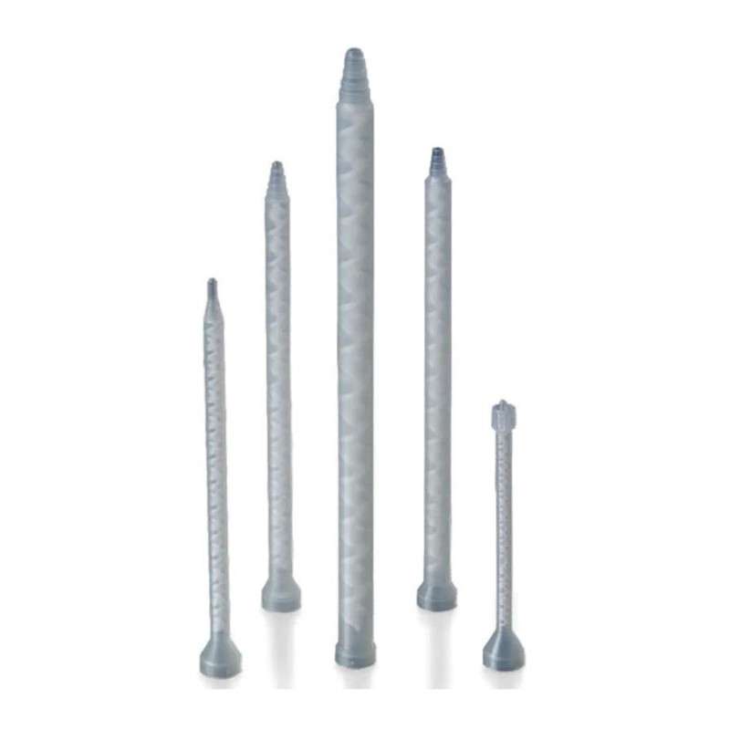 Nordson® EFD® Polypropylene Disposable Spiral Bell Mixer, 0.248 in x 0.370 in x 7.46 in, 24 Element, White