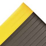 Anti Fatigue Mat, Airug, Foam, 3/8" Thick, Light Duty, Black/Yellow, 3' x 12' redirect to product page