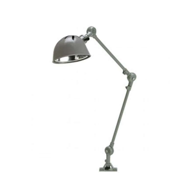 36" Uniflex Machine Lamp M2TS-14; Grey Finish; 120 Volt; Screw Down Base; 60 Watt Rated Light (LED Bulb included); Oil Resistant Shade