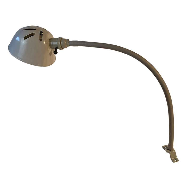 LED Machine Lamp, Uniflex, Bulb Included, Oil Resistant Shade, Gray, 18"
