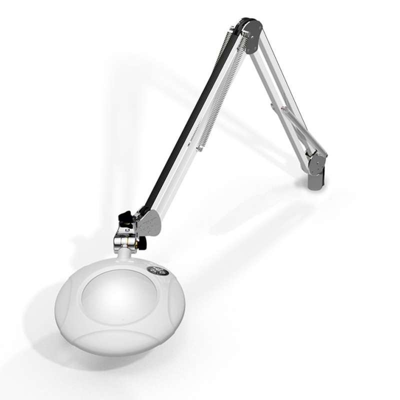 Bench Magnifier, Screw Down, ESD, 3 Diopter, 43" Reach, 1.75X, Medical White