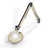 Bench Magnifier, Screw Down, ESD, 4 Diopter, 30" Reach, 2X, Shadow White redirect to product page
