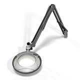 LED Magnifier, Weighted Base, ESD, 4 Diopter, 30" Reach, 2X, Silver redirect to product page