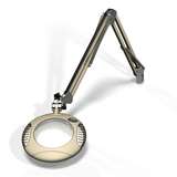 LED Magnifier, Weighted Base, ESD, 4 Diopter, 30" Reach, 2X, Shadow White redirect to product page