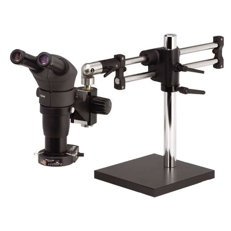 Adjustable Microscope, Ergonomic, Stereo-Zoom, Wide 10X, LED Ring Light