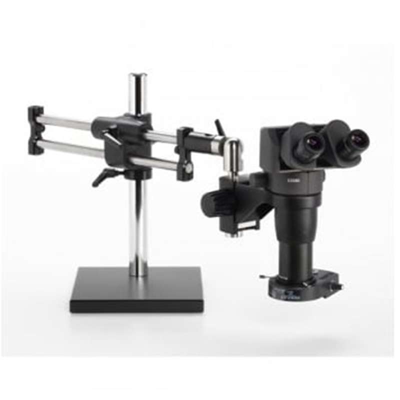 Adjustable Microscope, Ergonomic, Stereo-Zoom, Wide 10X, 8-80X, Dual Pt Light