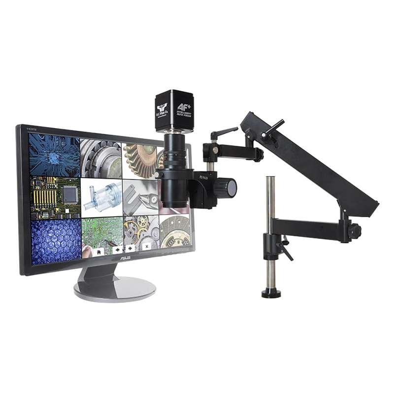 MacroZoom AF+ Intelligent Auto Focus HD Video Inspection System; Articulating Arm Base; No Light