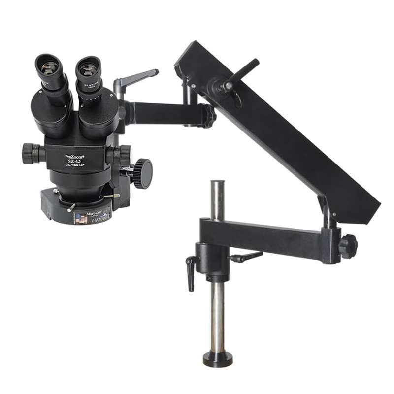Binocular Microscope, ProZoom, Articulating Arm Base, LED Annular Light