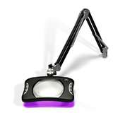 Green-Lite™ ESD-Safe 4-Diopter Combination UV / White Light LED Magnifier with 43" Reach and Clamp Base, Black redirect to product page