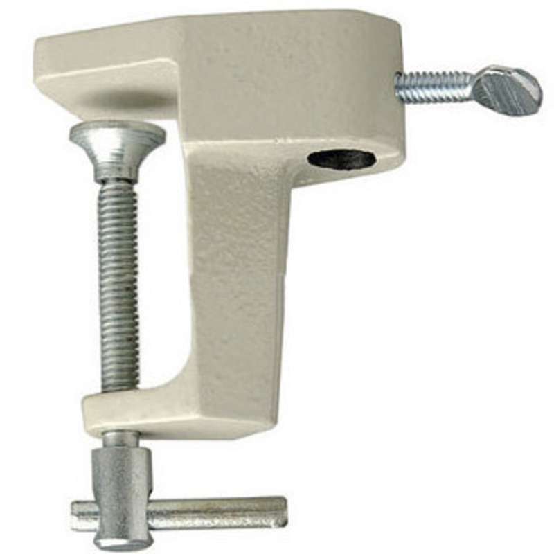 Cast Iron Table Edge Clamp Assembly, Shadow White