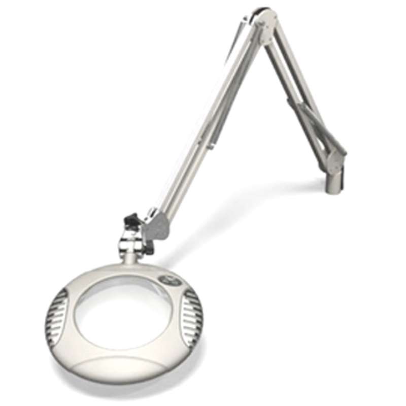 Green-Lite™ ESD-Safe 5-Diopter LED Magnifier with 43" Reach and Screw Down Base, Shadow White