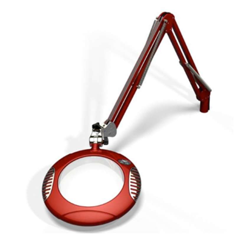 Green-Lite ESD-Safe 4-Diopter LED Magnifier with 43" Reach and Screw Down Base, Blaze Red