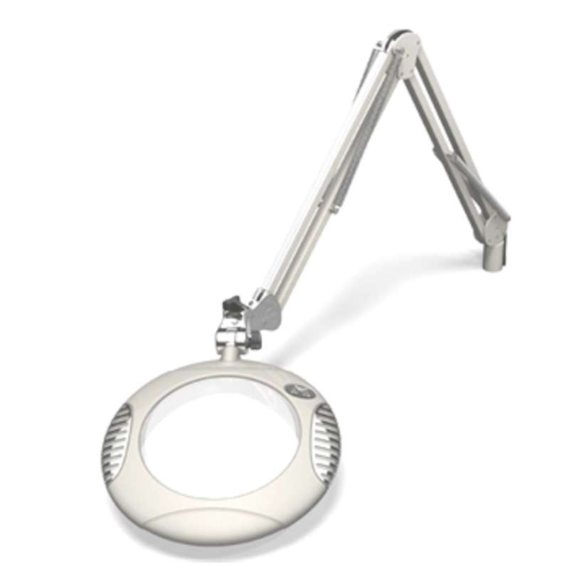 Green-Lite™ ESD-Safe 4-Diopter LED Magnifier with 43" Reach and Screw Down Base, Medical White