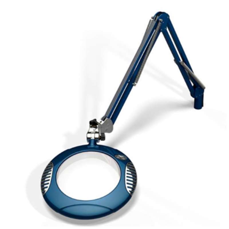 Green-Lite™ ESD-Safe 4-Diopter LED Magnifier with 43" Reach and Screw Down Base, Spectre Blue