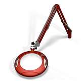 Green-Lite™ ESD-Safe 4-Diopter LED Magnifier with 43" Reach and Clamp Base, Blaze Red redirect to product page