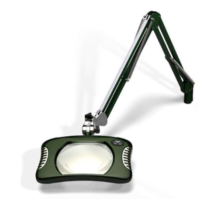 Green-Lite™ ESD-Safe 4-Diopter LED Magnifier with 43" Reach and Screw Down Base, Racing Green