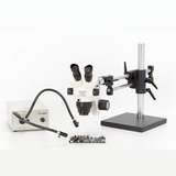 Pro-Zoom™ 6.5 Binocular ESD-Safe Microscope with Dual Arm Base and Dual Point Light Source redirect to product page