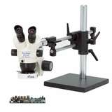 Pro-Zoom™ 6.5 ESD-Safe Binocular Microscope with Dual Arm Base and High-Output Fluorescent Bulb redirect to product page