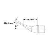 Solder Tip Cartridge, Conical Bent, 0.5mm x 4.5mm, Mftc For Microfine H9-Mfh Handpieces, Microfine 600 Series redirect to product page